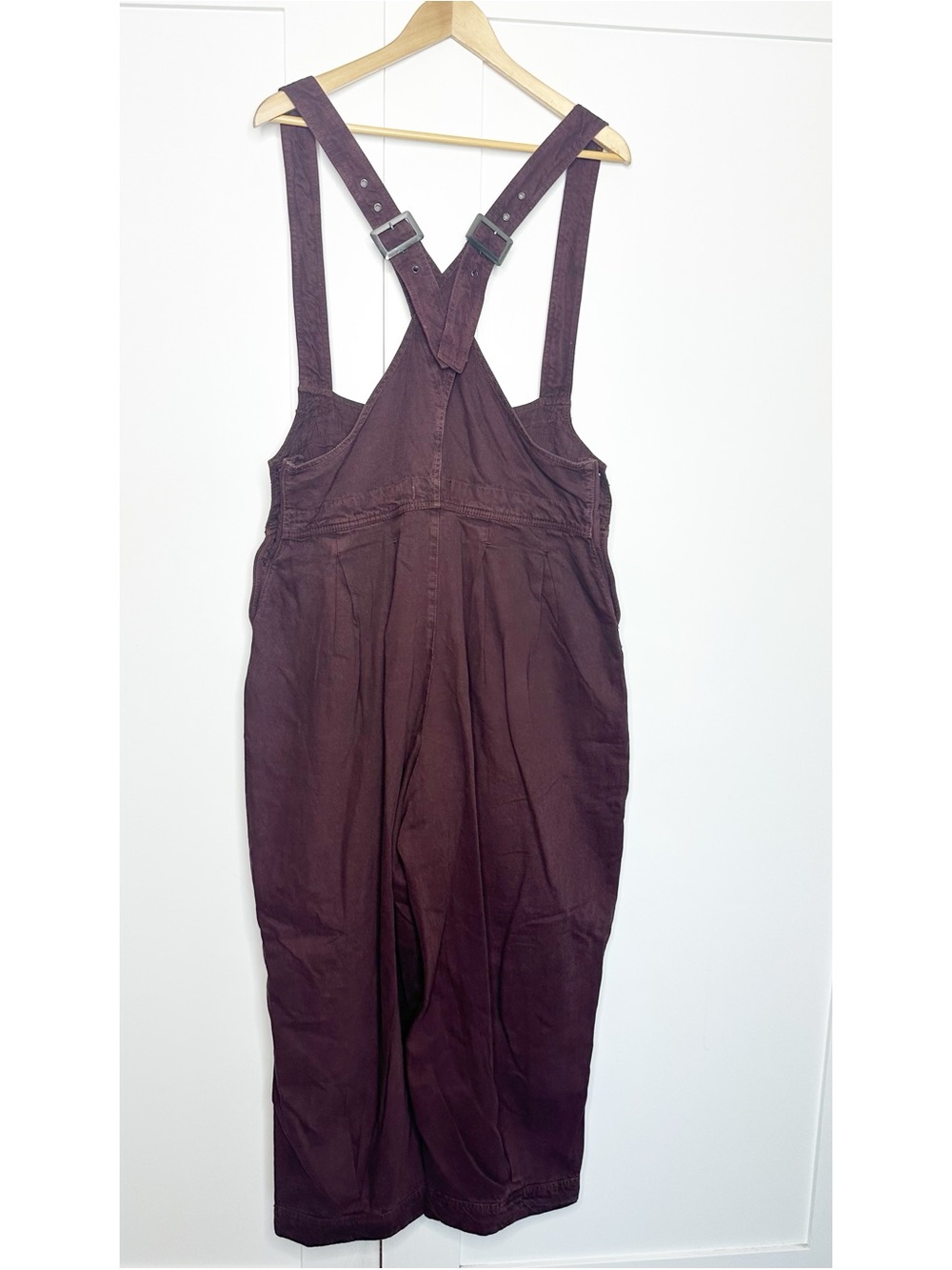 Free People We The Free Felix Tapered Overalls Large brown Jumpsuit barrel leg - Picture 5 of 15